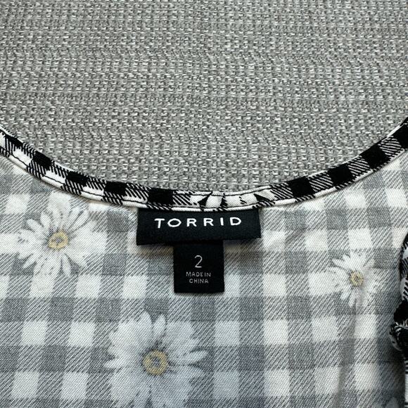 Torrid Daisy‎ Gingham Cami Top 2X Cottage Summer Picnic Dainty Y2K Revival - Picture 2 of 8